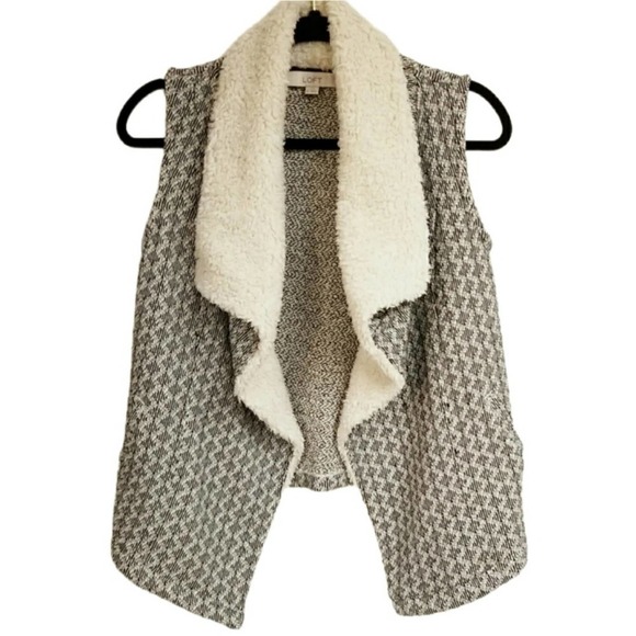 LOFT Jackets & Blazers - Ann Taylor Loft Sherpa Style Vest Open Cardigan Women's Size XS